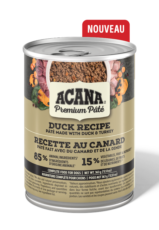 ACANA PREMIUM PÂTÉ™, Recette au canard